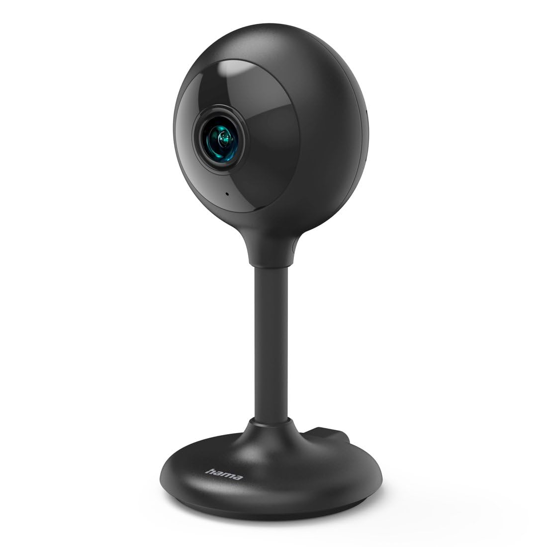 Hama Überwachungskamera innen WLAN (smarte WLAN Kamera mit App, Nachtsicht, Aufzeichnung, mit Bewegungsmelder, Gegensprechanlage, Tonerkennung, auch als Haustierkamera oder Babyphone, 1080p) schwarz