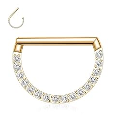 Style2:Gold+Straight Rod& Semicircle CZ