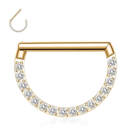 PEAKLINK Gold CZ Clicker Ring