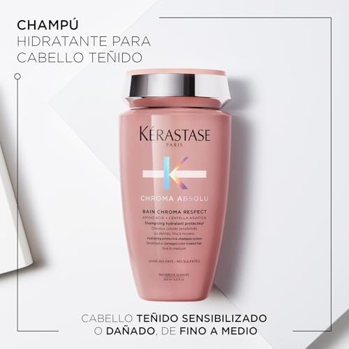 Miniatura 2 de Kérastase Chroma Absolu, Champú Protector, Para Pelo Coloreado y Sensibilizado, Champú Sin Sulfatos*, Bain Chroma Respect, 250 ml