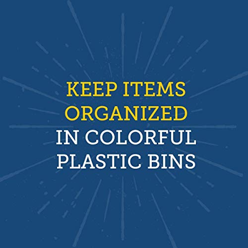 Really Good Stuff - 164316 Plastic Storage Baskets For Classroom Or Home Use – Stackable Mesh Plastic Baskets With Grip Handles – Bright Neon Colors – 11" X 7.5" (Set Of 6) #TOP3