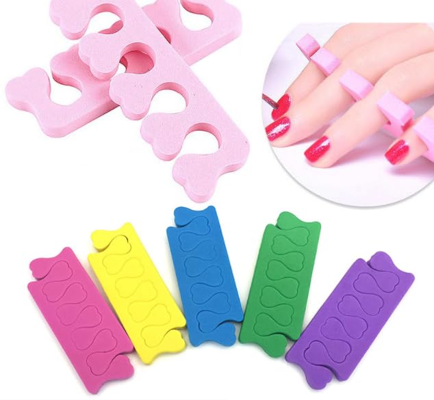 Toe Separators Finger Separators, Soft Sponge Toe Separators Pedicure, Toe Finger Dividers for Women Men Nail Art Pedicure Manicure Polishing Coating Gel Painting Beauty Accessories (Smiling face)