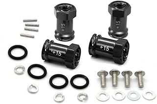 Powerhobby Aluminum Hex Adapters +15mm for Traxxas 1/16 E-Revo Slash Rally Summit