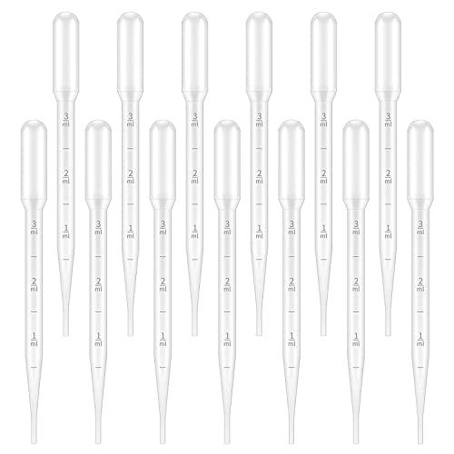 Image of G2PLUS 200PCS 3ml Disposable Plastic Transfer Pipettes, Calibrated Pipettes Dropper for Liquid, Science Laboratory, Essential Oils, Experiment, Make up Tool
