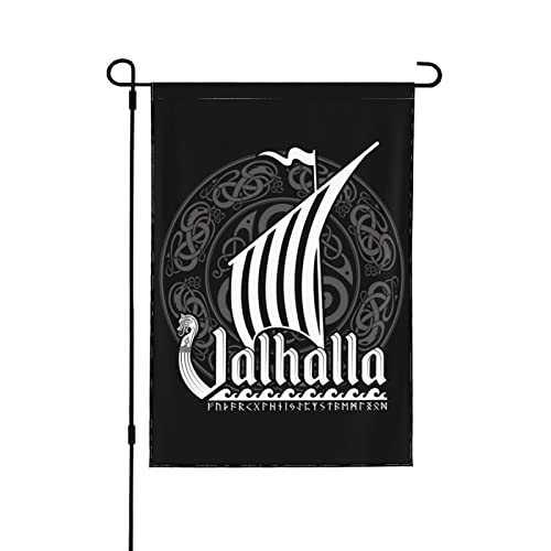Drapeau de jardin extérieur double face, imprimé bateau viking, drapeau de jardin décoratif pour décoration d'intérieur, drapeaux de cour à double couture, 30 x 45 cm Cover