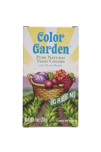Color Garden Pure Natural Food Colors, Green 5 ct. 1 oz.