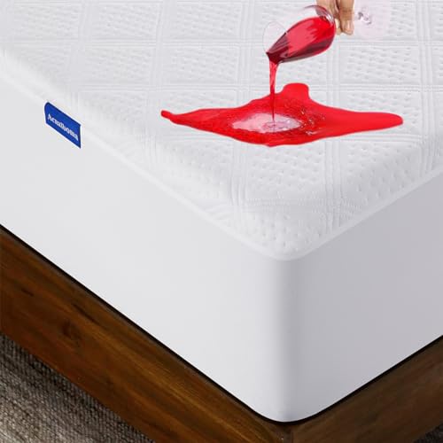 Acnalboma Waterproof Mattress Protector Full Size - Cooling Mattress Protector 100% Bamboo Mattress Cover, Soft Breathable Noiseless Bed Mattress Pad Covers Washable,54"x75"