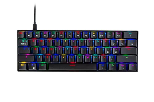 Image of Cosmic Byte CB-GK-21 Themis 61 Key Mechanical Per Key RGB Gaming Keyboard with Outemu Blue Switches and Software (Black, USB-A Connectivity)