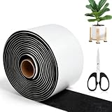 Filzband Selbstklebend 5m x 6cm Filzstreifen Klebefilz Filzklebeband Filzgleiter Rolle für Stühle Möbel Oder Fenster Kondensationsabsorber Anti Condensation Feuchtigkeitsabsorber (Schwarz, 6CM x 5M)