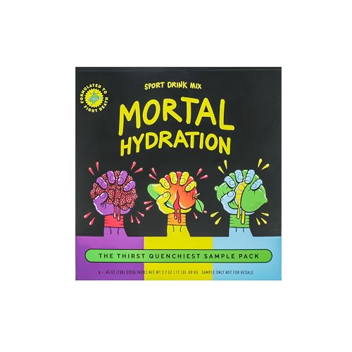 Mortal Hydration Sample Pack Bold Electrolyte Drink Mix | 6 Flavors | Adjustable Sodium 450920mg | Clean Low-Carb Hydration for Cycling Running Endurance Training & Everyday Hydration