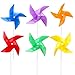 TSLBW Molinillos de Arco Iris de Plástico 60 Piezas Molino de Viento para Jardín Fiesta Molinillos DIY Ideal para Adolescentes, Juguete, Jardín, Fiesta, Césped, Decoración