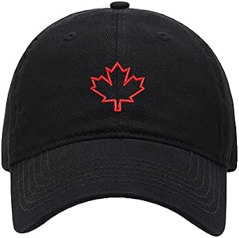 Mens Baseball Cap Canadian Maple Leaf Embroidered Dad Hat | Premium soft cotton fabric,moderate thickness,comfortable & stylish.Adjustable slider back,daily wear