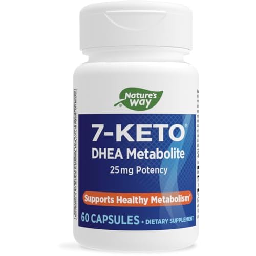 Nature’s Way 7-KETO, DHEA Metabolite, Metabolism Support Supplement*, 25mg Potency Per Serving, 60 Capsules