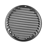 Ventilatierooster, rond, lamellenrooster met muggennet, roestvrij staal, diameter 75 100 110 125 150 mm, voor garage, keuken, badkamer, 75 mm