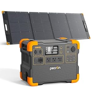 pecron E1500LFP 2200W Solar Generator with 200W Panel Included Portable Power Station with 200W Solar Panel