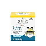 Zarbee's Baby Soothing Chest Rub with Eucalyptus & Lavender, Petroleum-Free Safe and Effective Formula, 1.5 Ounce