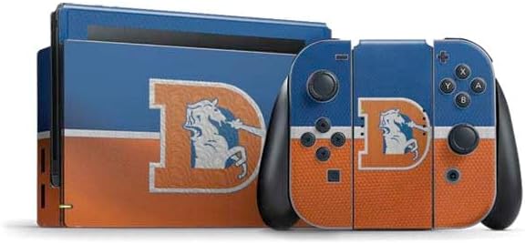 Skinit Decal Gaming Skin Compatible with Nintendo Switch Bundle - Officially Licensed NFL Denver Broncos Orange Performance Series Design