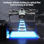 Drone with HD Camera, Brushless Motor RC Quadcopter with LCD Screen Remote Control, Obstacle Avoidance, GPS Position, One Key Takeoff and Descent (Double Battery)
