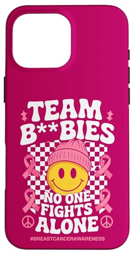 Pink Ribbon Support Squad Breast Cancer Awareness Men Women Custodia per iPhone 16 Pro Max