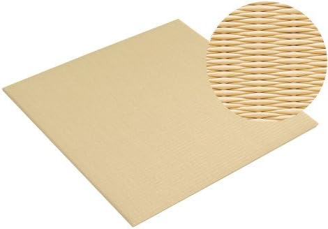 SEKISUI MIGUSA Japanese Hypoallergenic Nonslip Synthetic Tatami Mat Floor Panel (Meseki Ivory) (per panel: 32 11/16" X 32 11/16" X 5/8") Made in Japan