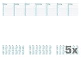 RNK 46617 Schreibunterlage Office, 60 x 42 cm, blanko mit Kalender (Office, 5er Pack | 60 x 42 cm)