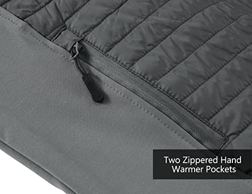 Image of Little Donkey Andy Men's Insulated Hybrid Jacket, Quilted Fleece Lined Running Hiking Jacket