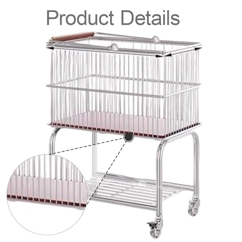 Carrito de lavandería con cesta extraíble y chasis metal 5