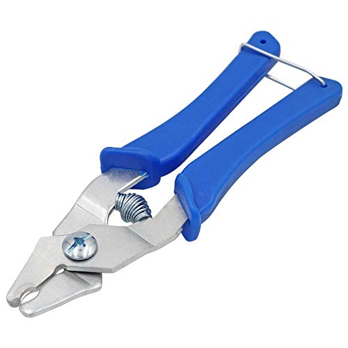 M.Z.A Alicates para anillos de cerdo, jaulas de aves de corral, alicates de pollo, codorniz, abrazadera de alambre para jaula de conejo, pájaro, perro, herramienta de instalación (azul)