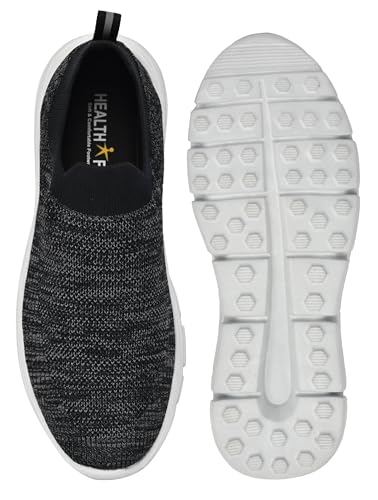Image of HEALTH FIT Extra Soft Sports Shoes with Memory Foam Comfortable & Lightweight Breathable Without Lace for Walking Jogging Gym Shoes Cushion Casual Regular Wear Shoes for Men's Gent's HF727NEW