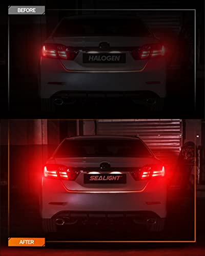 Sealight 1157 Led Bulb Red , Super Bright Led Tail Light Bulb For 2057 2357 7528 Bay15D-Suit For Back Up Reverse Tail Brake Parking Lights(2 Pack） #TOP6