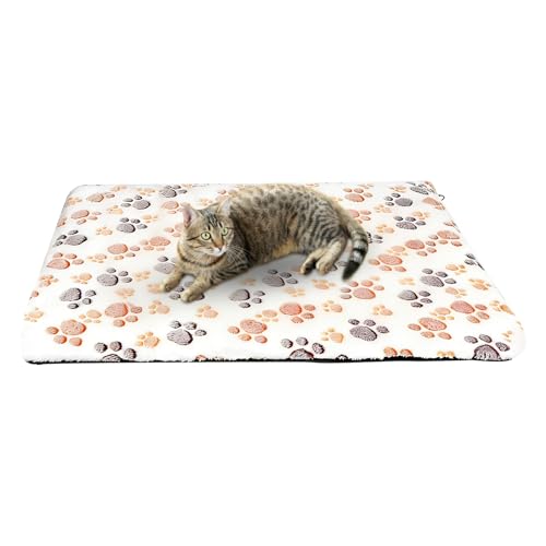 Generico Cuccia Auto Riscaldante per Gatti - Base Morbida e Lavabile con Fondo Antiscivolo,Riscaldante e Lettino Morbido Gatti - per Cuccioli e Adulti Inverno Interno Esterno Salone Balcone Divano