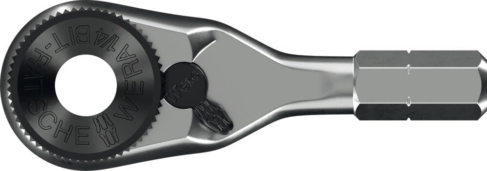 Wera Tools 05003662001 8011 Zyklop Mini 4 Bit ratchet, 1/4", 1/4" x 50 mm