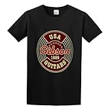 gibson 1959 reissue Rendez votre peau confortable Men\'s T-Shirt Feel Soft Fashion USA Gibson Guitars 1959 Pure Cotton is More Hygroscopic Black M