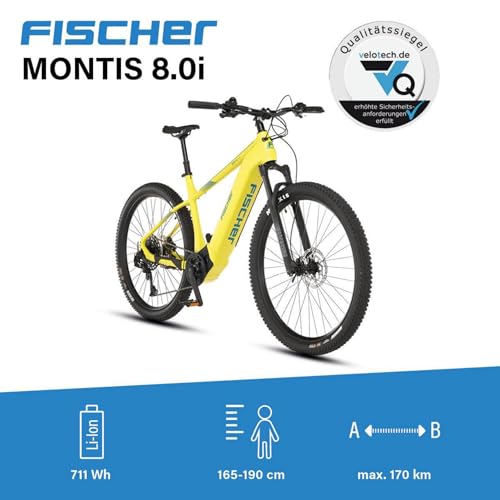Fischer E-Mountainbike MONTIS 8.0i, Elektrofahrrad für Damen und Herren, Mittelmotor 90 Nm, 36 V Akku – Bild 4