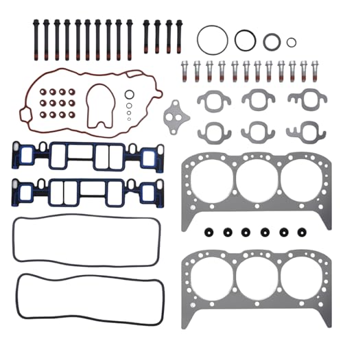 Image of Head Gasket with Bolts Set, HS9354PT-6,1996-2006 for Chevrolet Express1500,1999-2006 for Chevy Silverado 1500,1996-2005 for GMC Safari /Savana 1500, 4.3L V6 Engine, OE# ES74034 HS8-10306(66pcs)