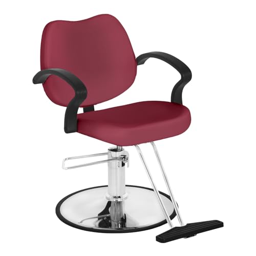 BestMassage Burgundy Barber Chair
