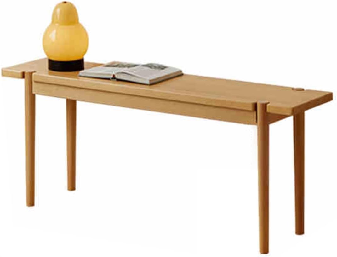Farmhouse Indoor Kitchen Table Benches, Wooden Entryway Bench, Asian Natural Wood Kitchen Entryway Bench, for Dining Room Farmhouse(Natural,100 * 42cm/39.4 * 16.5in)