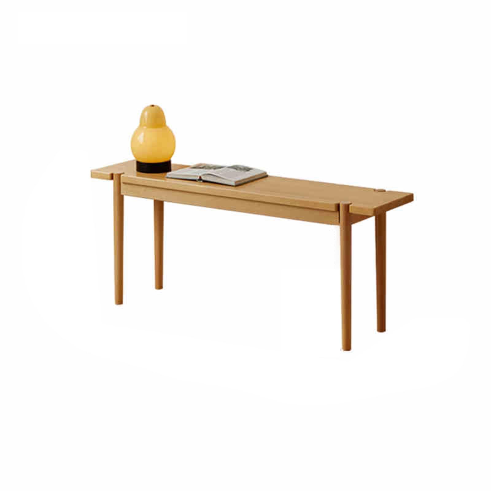 Banc d'entrée en bois naturel asiatique pour un intérieur raffiné