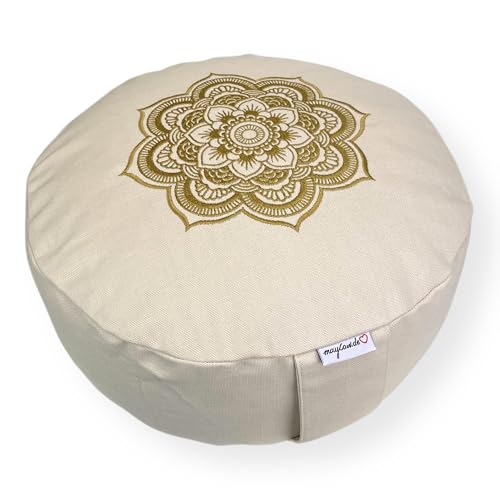 Meditationskissen Yogakissen 'Celine Madeleine' mit Stickerei...