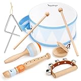 Tambour Enfant 6 en 1 - Instrument de Musique Montessori - Jouet Musical 2-4 Ans - Cadeau ...