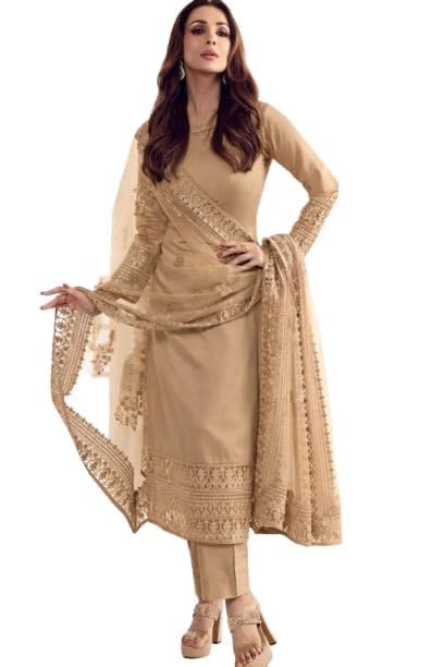 dhanushlifestyle Embroidered Festive Stitched Ethnic Set With Decorative Border Dupatta Ceremony Celebration Party Attire for Women.-picture-55
