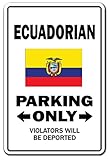 [SignJoker] ECUADORIAN Parking Sign gag novelty gift funny ecuador amazon rainforest Wall Plaque...