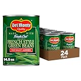 Picture of Del Monte FRESH CUT BLUE LAKE French Style Green Beans, No Salt Added Canned Vegetables, 12 Pack, 14.5 oz Can
