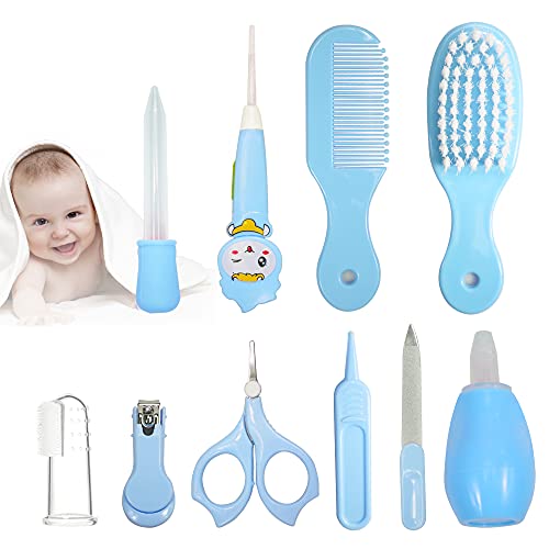 SHEANAON 10Pz Blu Manicure Forbicine Neonati Set