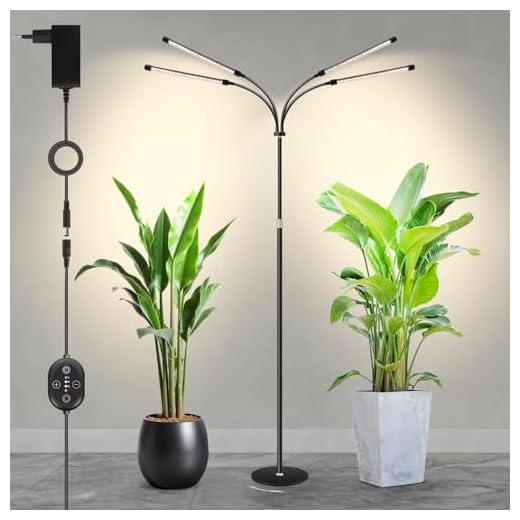Pflanzenlampe Led Chips Delaman Grow Light Full Spectrum 380nm-840nm Wellenlänge Pflanze wachsen Licht für Pflanzen Wachstum, 25 Stück 3W 10 Stehende Pflanzenlampe 12V, 660 nm Verstärktes Vollspektrum, LED Pflanzenlampe mit Timer & dimmbar, hoher PPFD 320 µmol/s/m²@15 cm, 20W Pflanzenlicht für Zimmerpflanzen und Innenanbau, E20-B