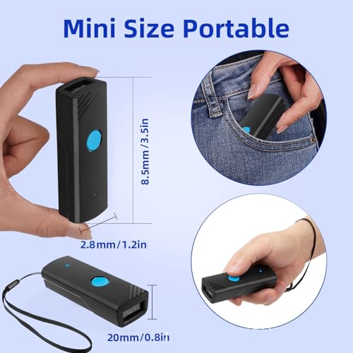 Lecteur code-barres 2D sans fil Bluetooth Fafeicy mini scanner USB - 6
