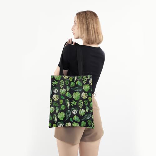 PWHAOO Bolso Tote con Hoja Monstera miniatura 5