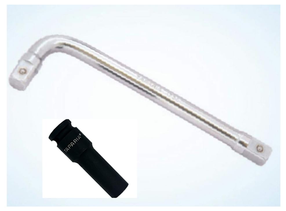 Taparia Extra Long Deep Impact Socket with Angle Handle suitable for Vehicles with Alloy Wheels (19 mm) suitable for all Maruti cars like Swift, Brezza, Baleno, Alto, WagonR, Ertiga, Ritz, etc.-image-13