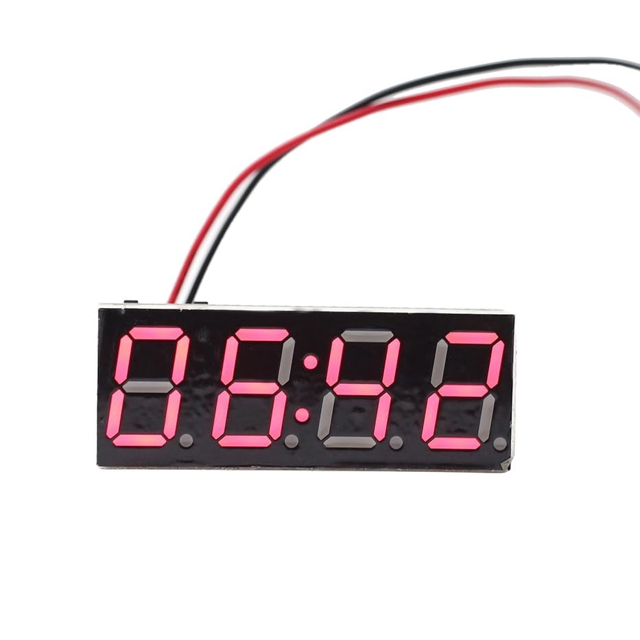 Red Digital Clock 4Bit LED Electronic Clock Display Module Date Display Thermometer Voltmeter Real Time Clock