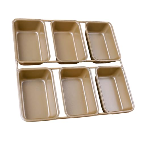 Unomor 6grids Rectangular Non-stick Baking for Versatile Baking Tray for Toast and Cakes Household Bakeware for to and High Temperature